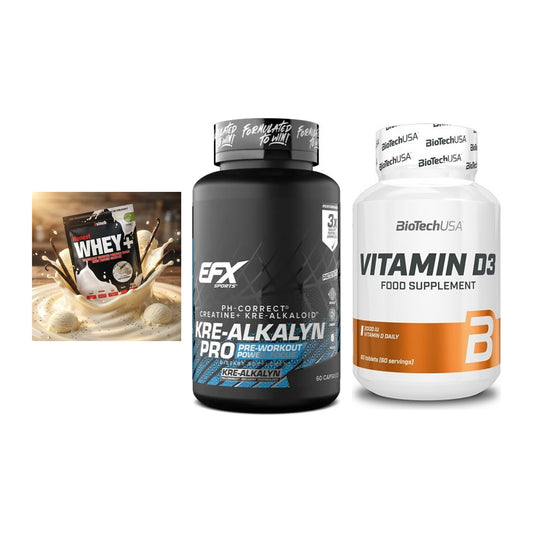 Einsteiger-Set: Sinob Honest + EFX Kre-Alkalyn + BioTech Vitamin – alle enthaltenen Artikel