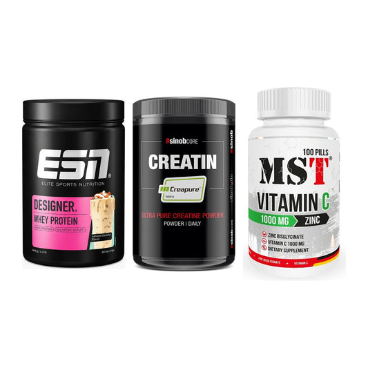 Einsteiger-Set: ESN Designer + Sinob Creatin + MST Vitamin C – alle enthaltenen Artikel