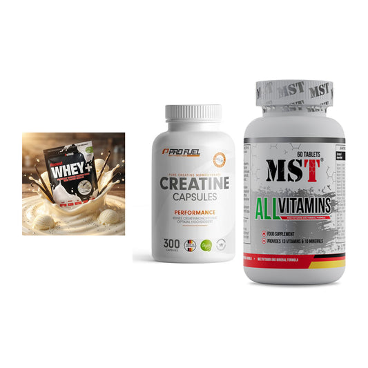 Einsteiger-Set: Sinob Honest + ProFuel Creatine + MST All Vitamins – alle enthaltenen Artikel