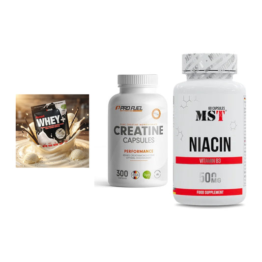 Einsteiger-Set: Sinob Honest + ProFuel Creatine + MST Niacin – alle enthaltenen Artikel