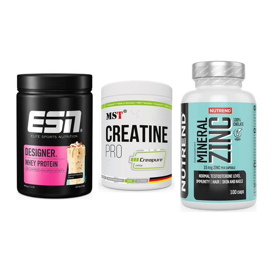Einsteiger-Set: ESN Designer + MST Creatin Pro + Nutrend Zinc – alle enthaltenen Artikel