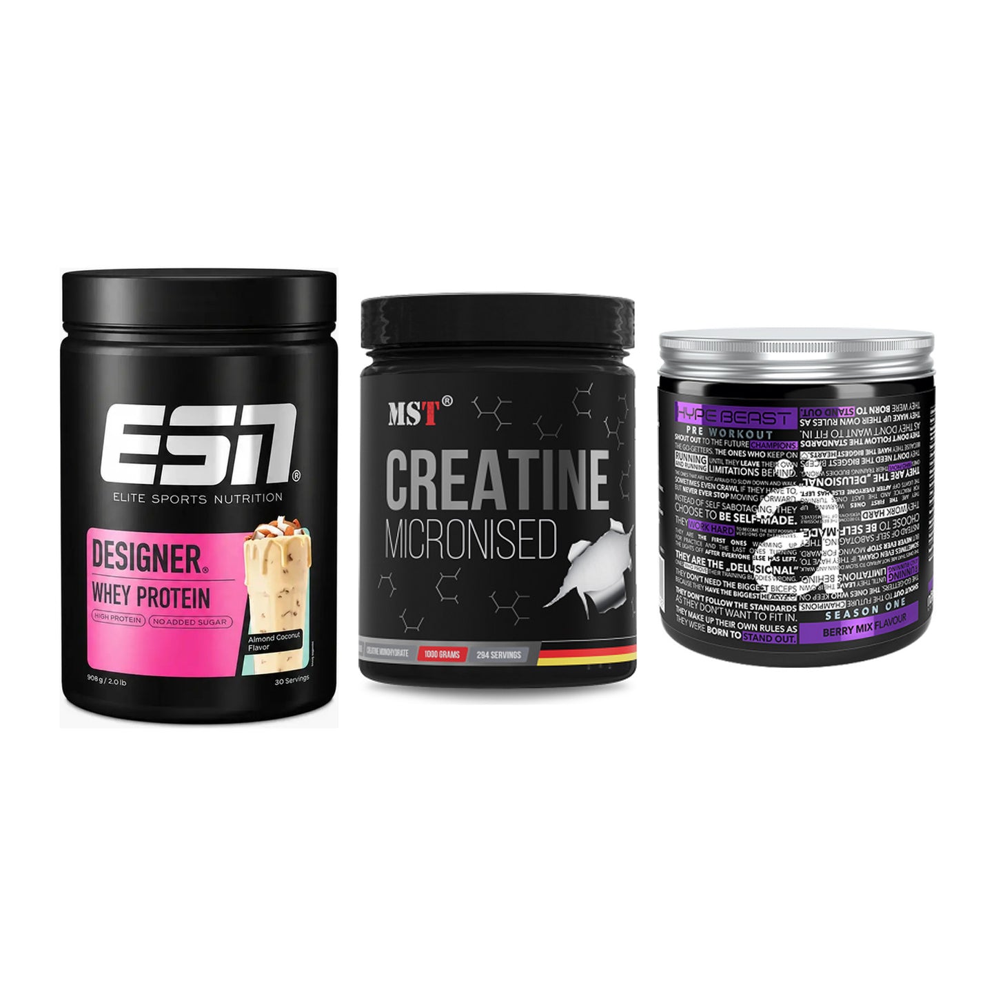 Einsteiger-Set: ESN Designer + MST Creatin + Nanosupps Hype – alle enthaltenen Artikel