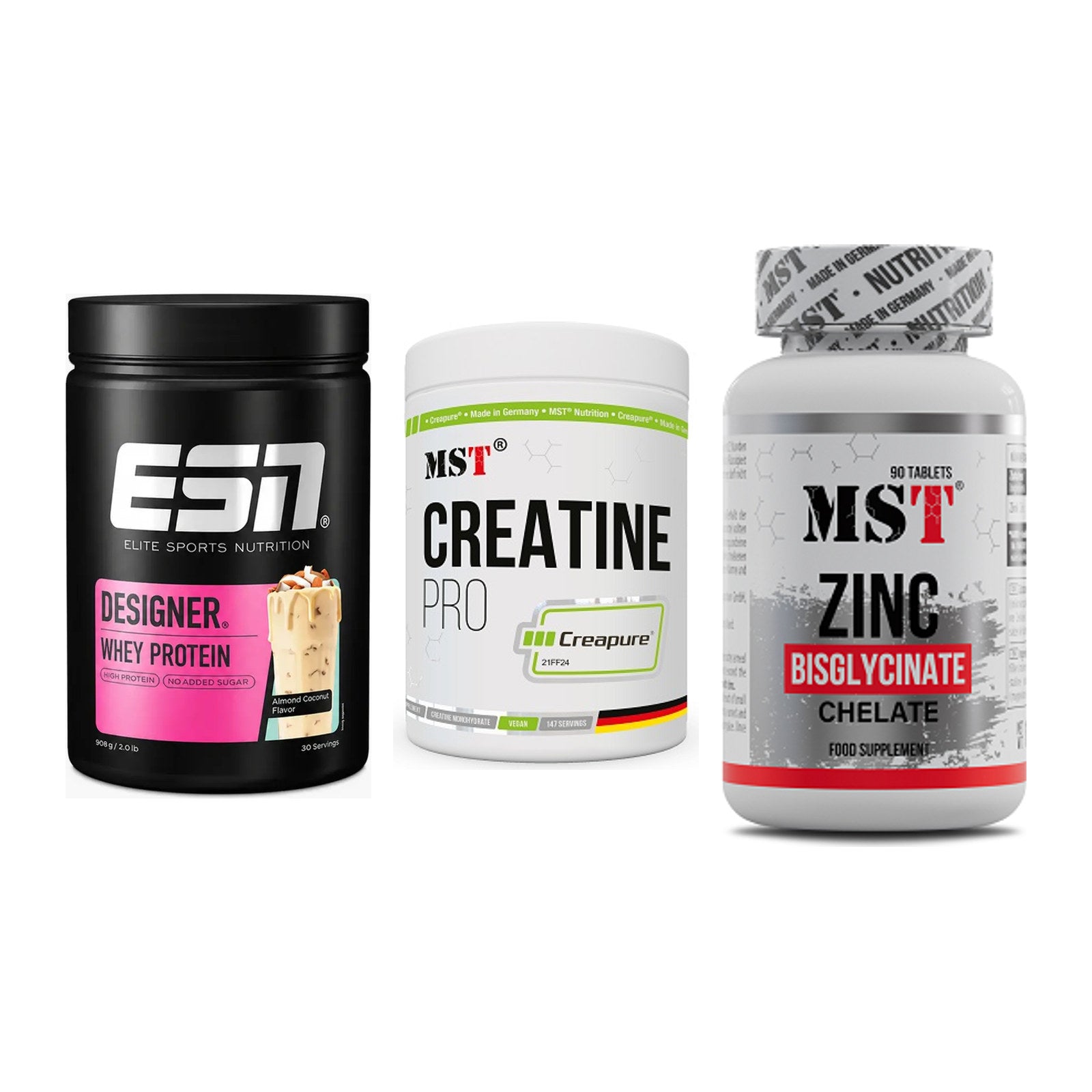 Einsteiger-Set: ESN Designer + MST Creatin Pro + MST Zinc Chelate – alle enthaltenen Artikel