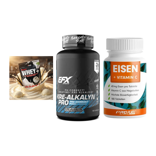 Einsteiger-Set: Sinob Honest + EFX Kre-Alkalyn + ProFuel EISEN – alle enthaltenen Artikel