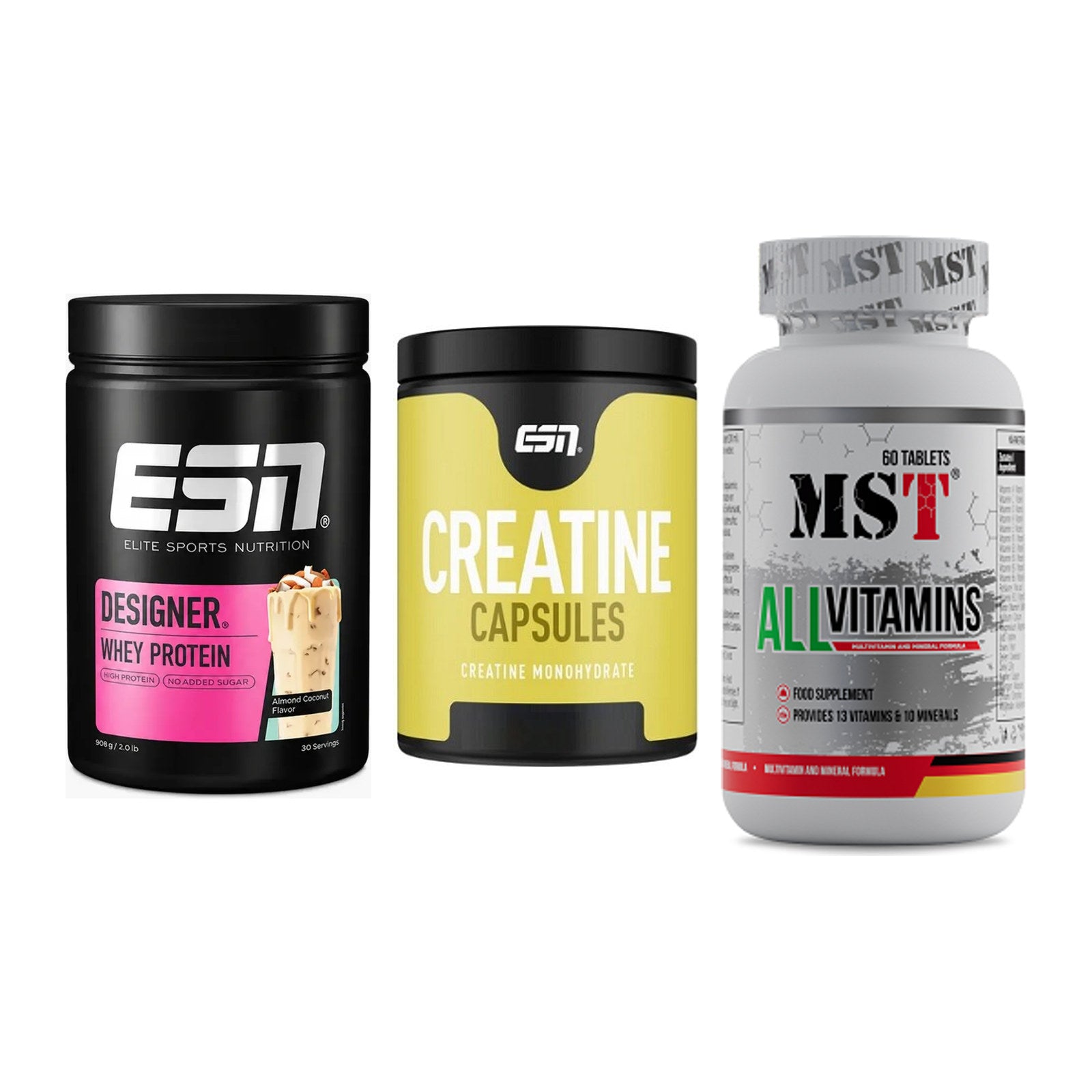 Einsteiger-Set: ESN Designer + ESN Ultrapure + MST All Vitamins – alle enthaltenen Artikel