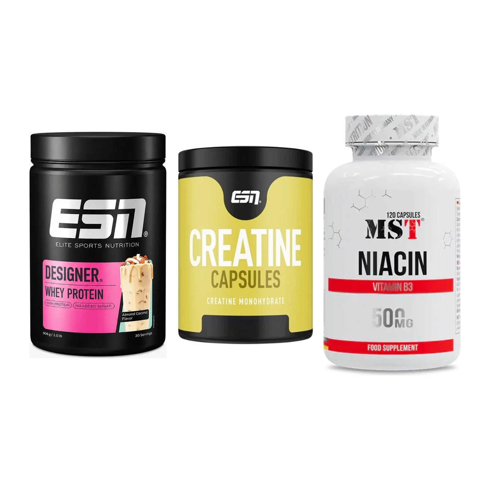 Einsteiger-Set: ESN Designer + ESN Ultrapure + MST Niacin – alle enthaltenen Artikel