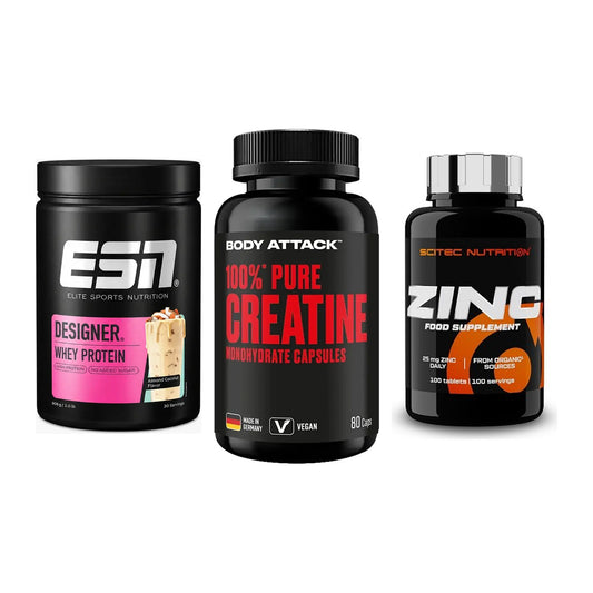 Einsteiger-Set: ESN Designer + Body Attack 100% + Scitec Zinc – alle enthaltenen Artikel