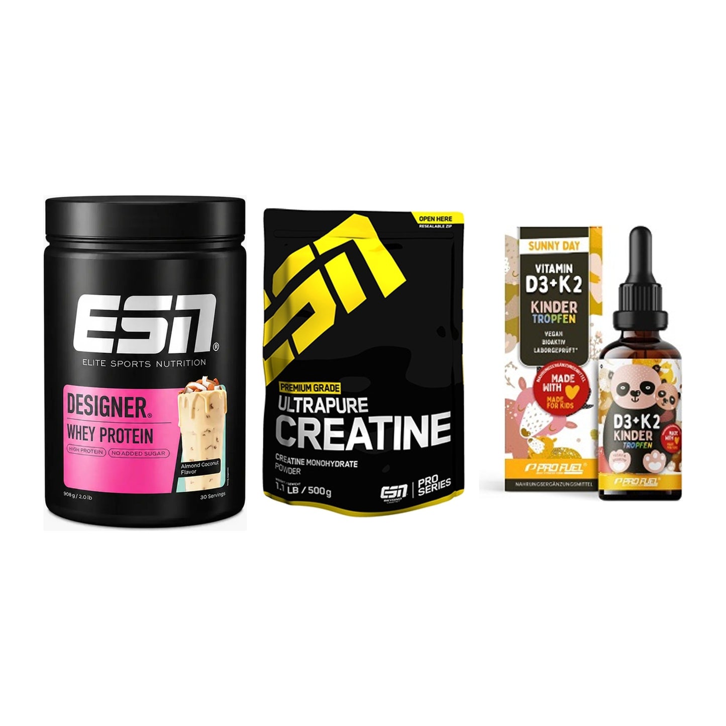 Einsteiger-Set: ESN Designer + ESN Ultrapure + ProFuel VITAMIN – alle enthaltenen Artikel