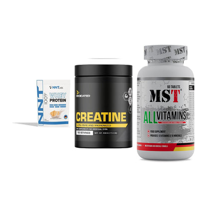 Einsteiger-Set: NNT Whey + Dedicated + MST All Vitamins – alle enthaltenen Artikel