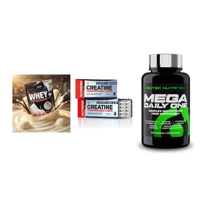 Einsteiger-Set: Sinob Honest + Nutrend Creatine + Scitec Mega – alle enthaltenen Artikel