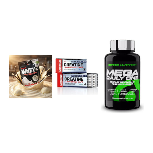 Einsteiger-Set: Sinob Honest + Nutrend Creatine + Scitec Mega – alle enthaltenen Artikel