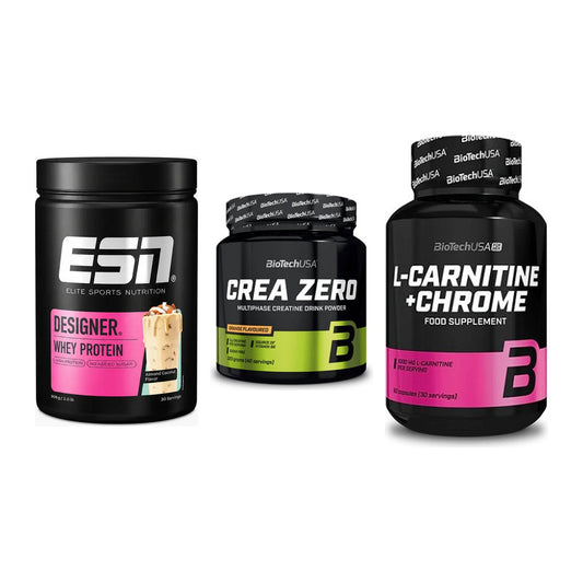 Einsteiger-Set: ESN Designer + BioTech Crea + BioTech L-Carnit – alle enthaltenen Artikel