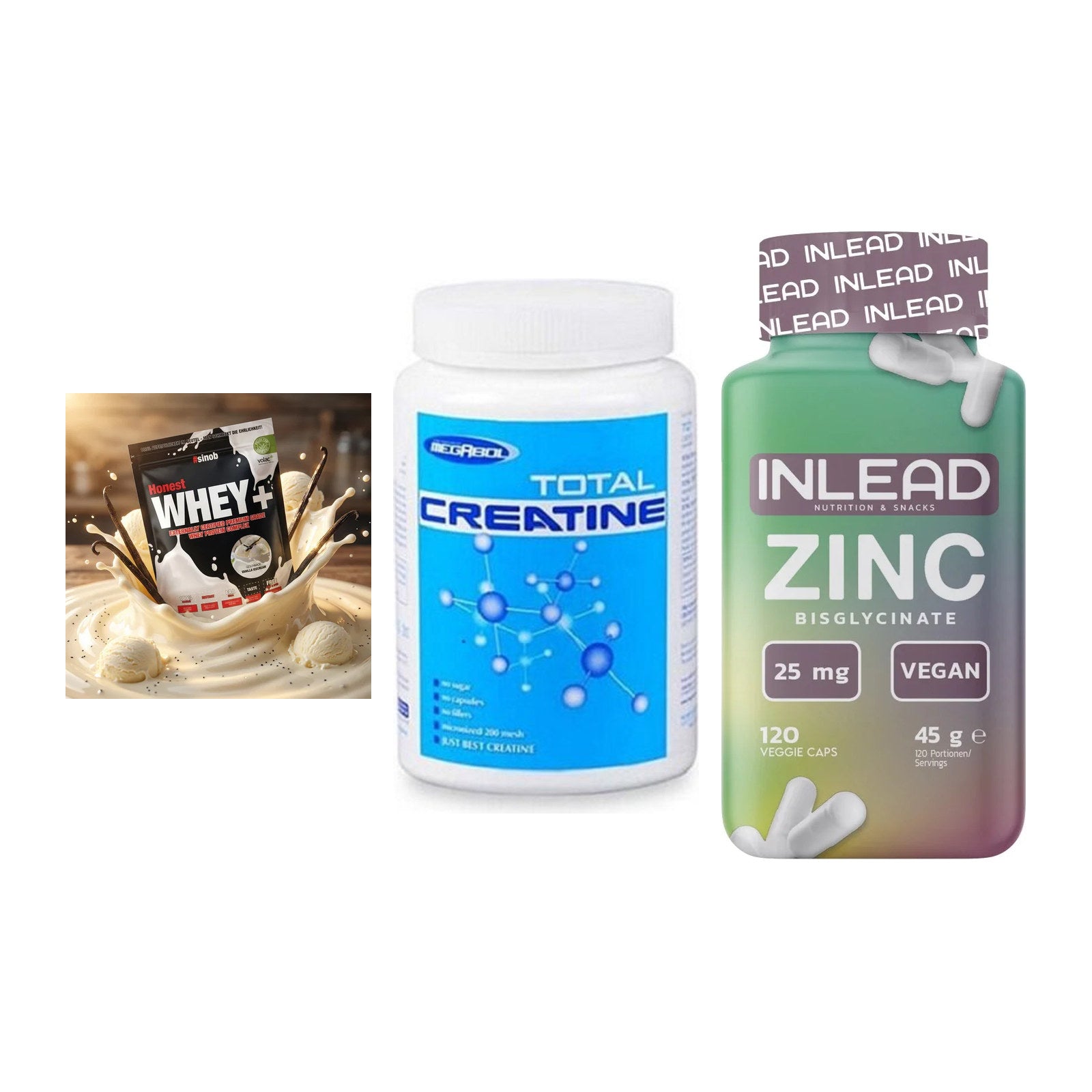 Einsteiger-Set: Sinob Honest + Megabol Total + INLEAD Zink – alle enthaltenen Artikel