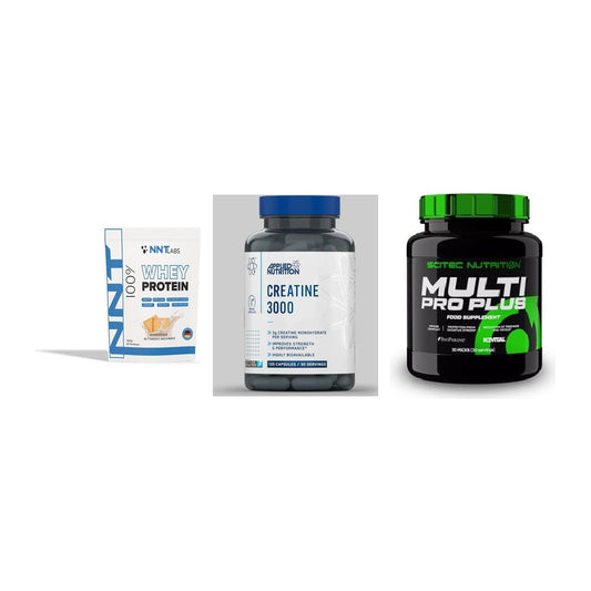 Einsteiger-Set: NNT Whey + Applied Nutritio + Scitec Multi Pro – alle enthaltenen Artikel