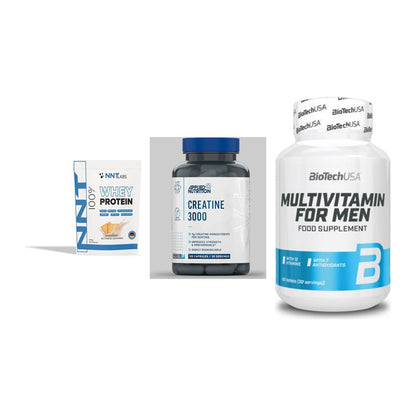 Einsteiger-Set: NNT Whey + Applied Nutritio + BioTech Multivit – alle enthaltenen Artikel