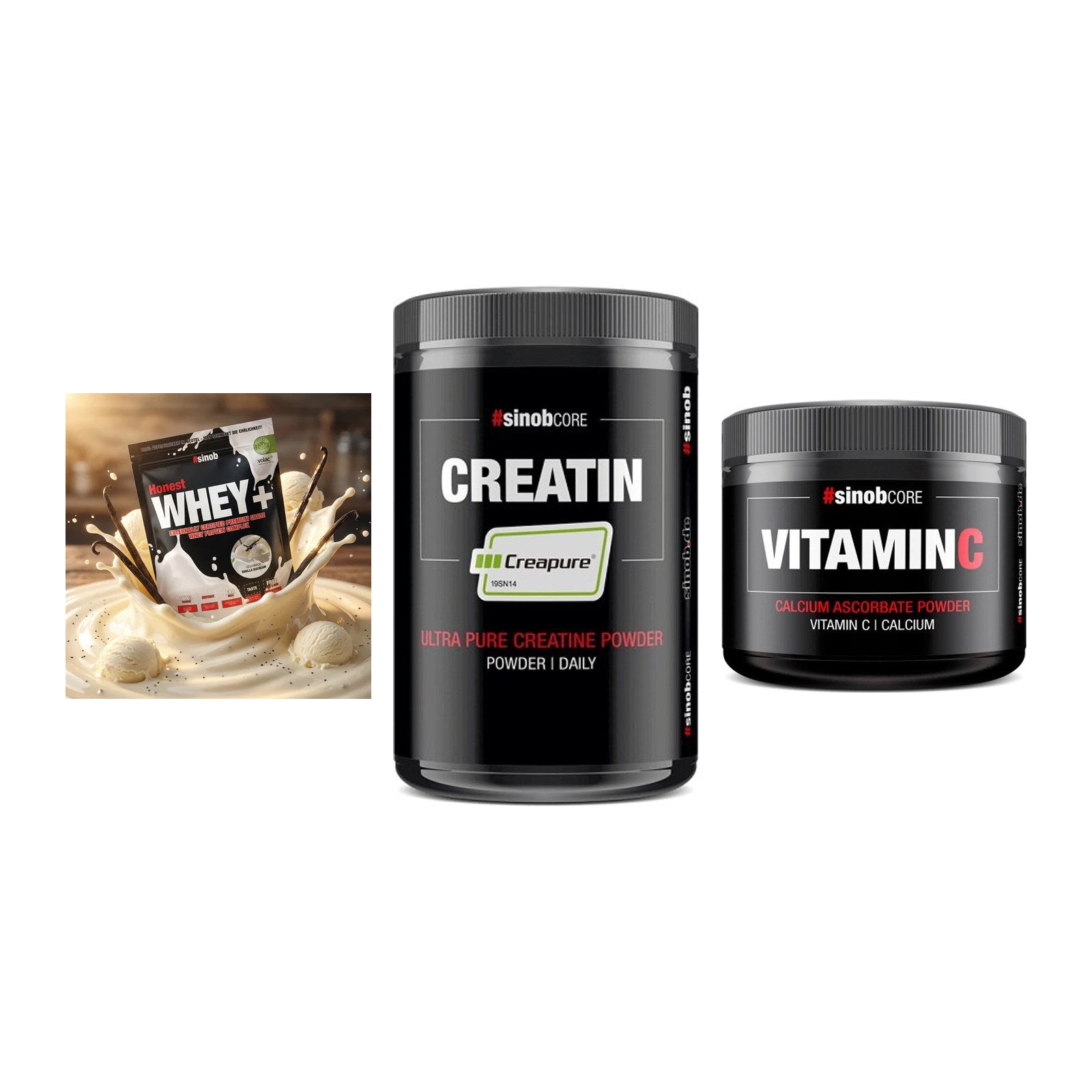 Einsteiger-Set: Sinob Honest + Sinob Creatin + Sinob Vitamin C – alle enthaltenen Artikel