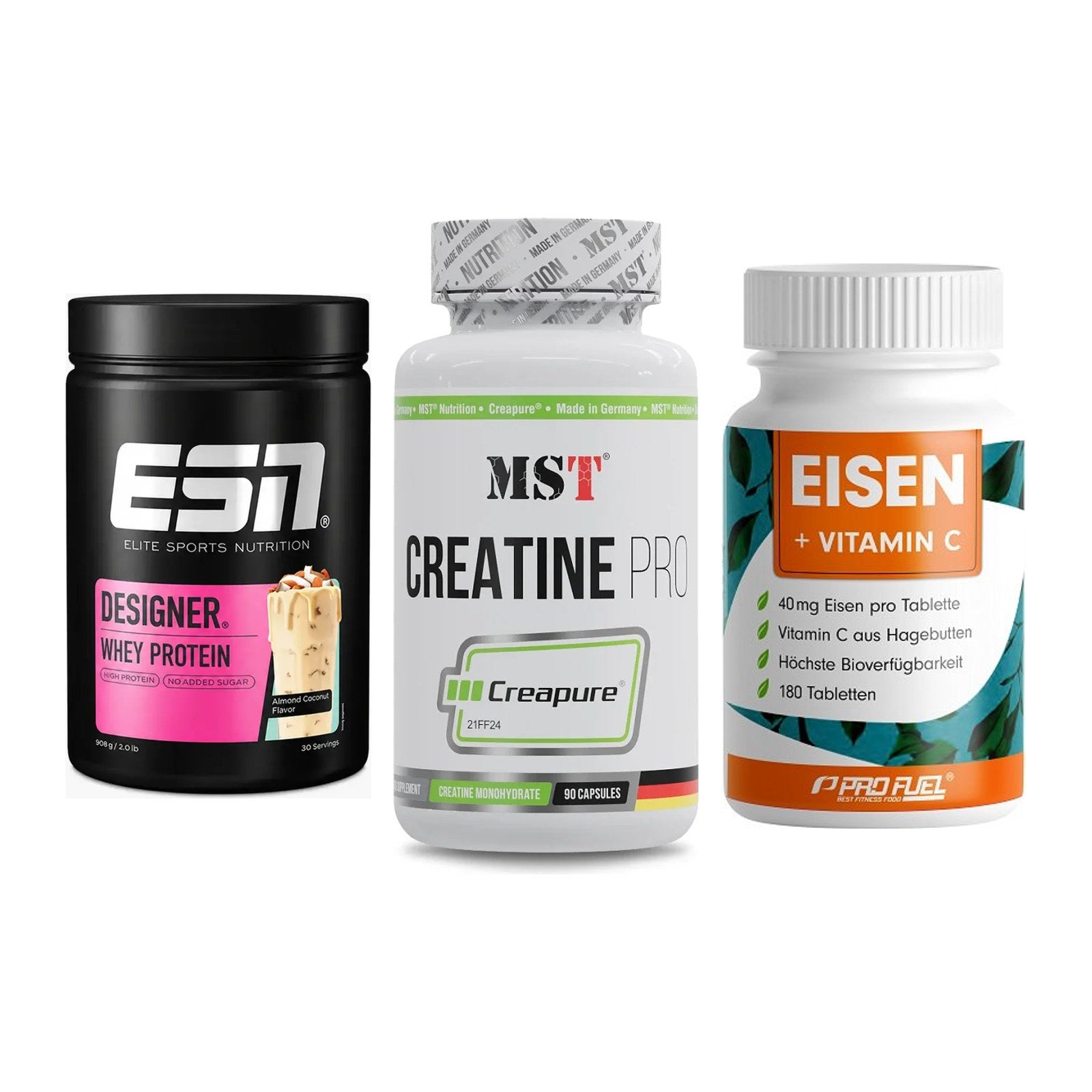 Einsteiger-Set: ESN Designer + MST Creatine Pro + ProFuel EISEN – alle enthaltenen Artikel