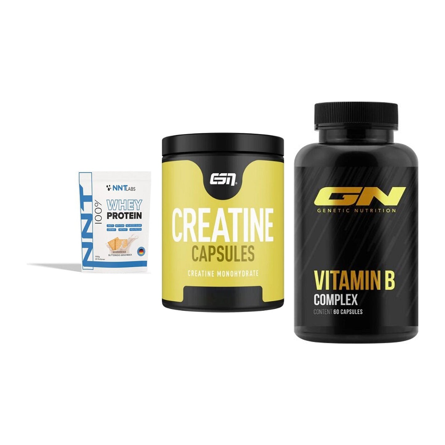 Einsteiger-Set: NNT Whey + ESN Ultrapure + GN Vitamin – alle enthaltenen Artikel