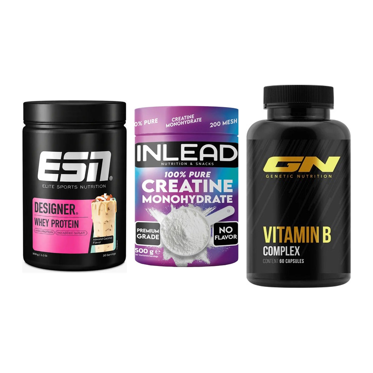 Einsteiger-Set: ESN Designer + INLEAD Creatine + GN Vitamin – alle enthaltenen Artikel