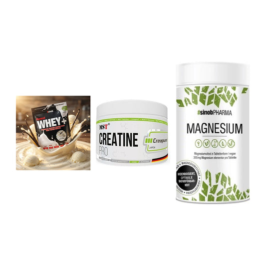 Einsteiger-Set: Sinob Honest + MST Creatin Pro + Sinob Magnesium – alle enthaltenen Artikel