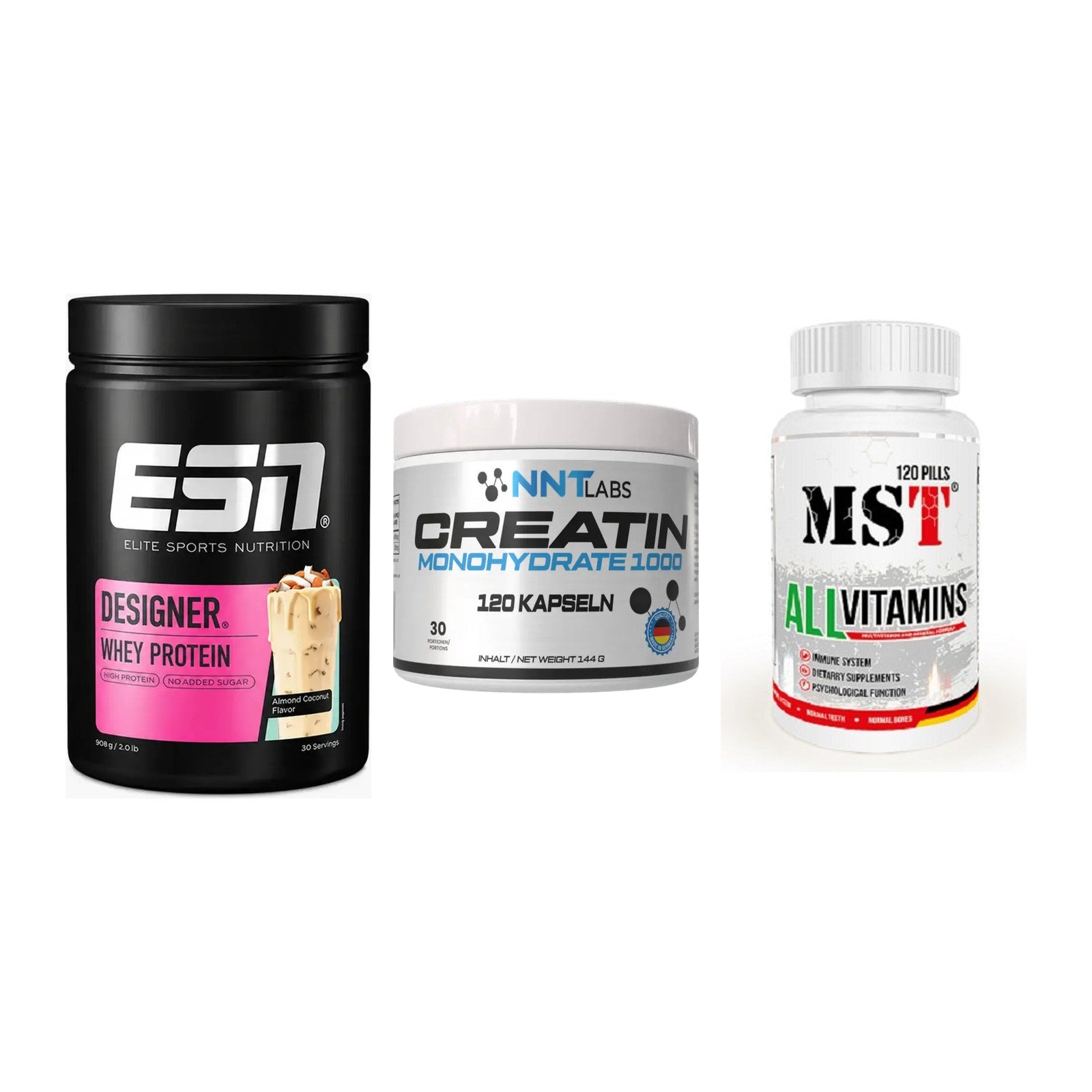 Einsteiger-Set: ESN Designer + NNT Creatin 1000 + MST All Vitamins – alle enthaltenen Artikel