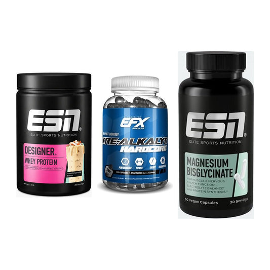 Einsteiger-Set: ESN Designer + EFX Kre-Alkalyn + ESN Magnesium – alle enthaltenen Artikel