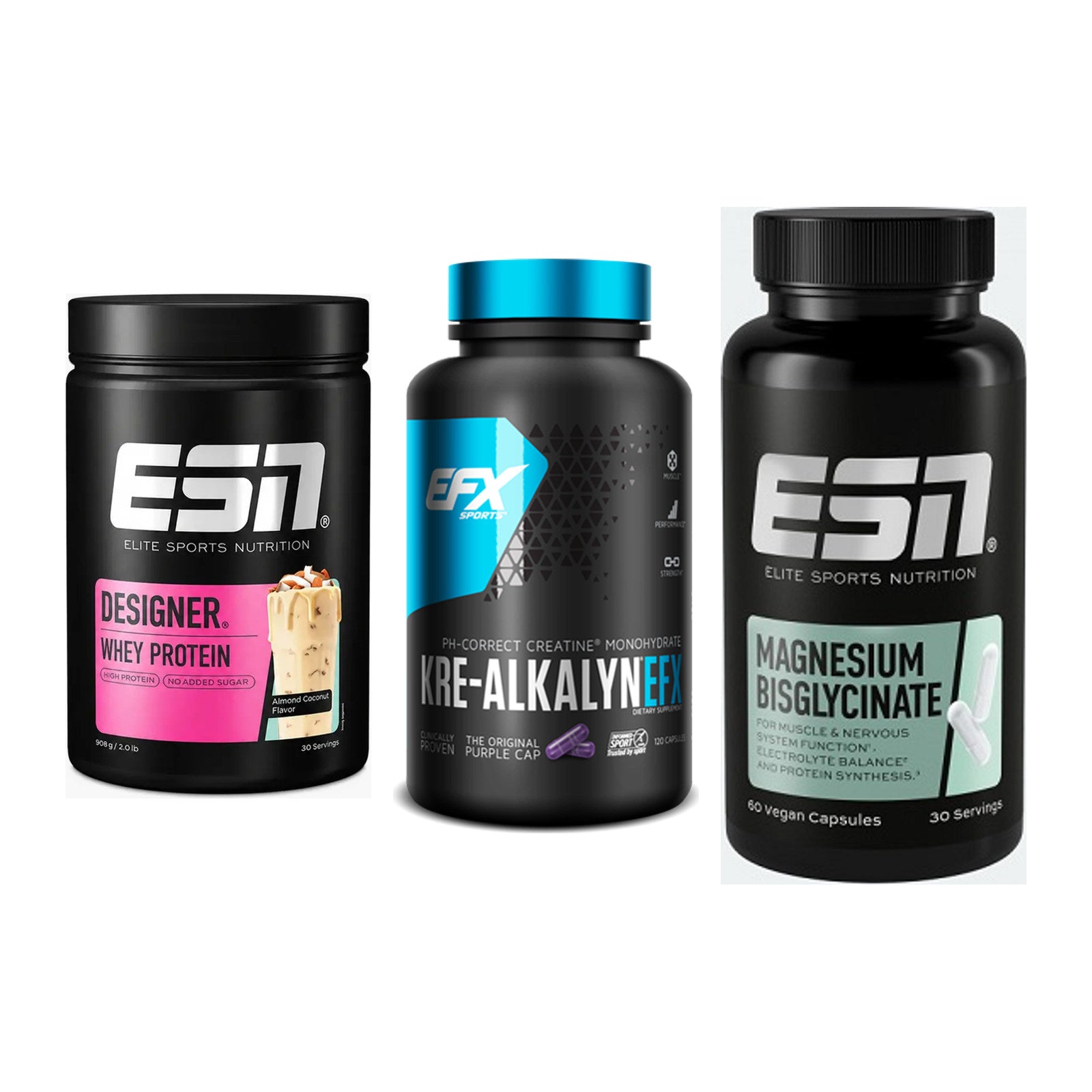 Einsteiger-Set: ESN Designer + EFX Kre-Alkalyn + ESN Magnesium – alle enthaltenen Artikel