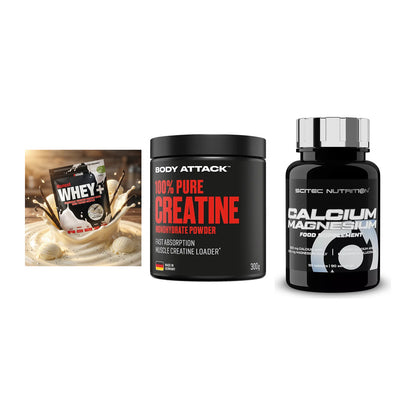 Einsteiger-Set: Sinob Honest + Body Attack 100% + Scitec Calcium – alle enthaltenen Artikel