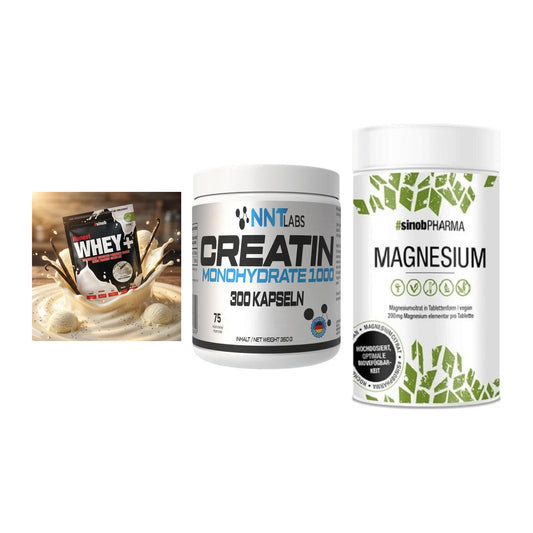 Einsteiger-Set: Sinob Honest + NNT Creatin 1000 + Sinob Magnesium – alle enthaltenen Artikel