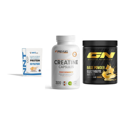 Einsteiger-Set: NNT Whey + ProFuel Creatine + GN Base Powder – alle enthaltenen Artikel