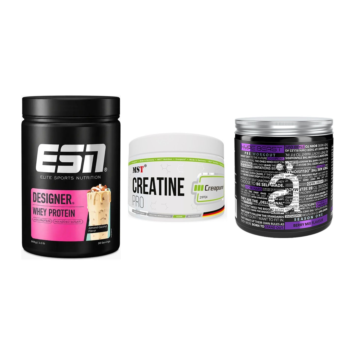 Einsteiger-Set: ESN Designer + MST Creatin Pro + Nanosupps Hype – alle enthaltenen Artikel