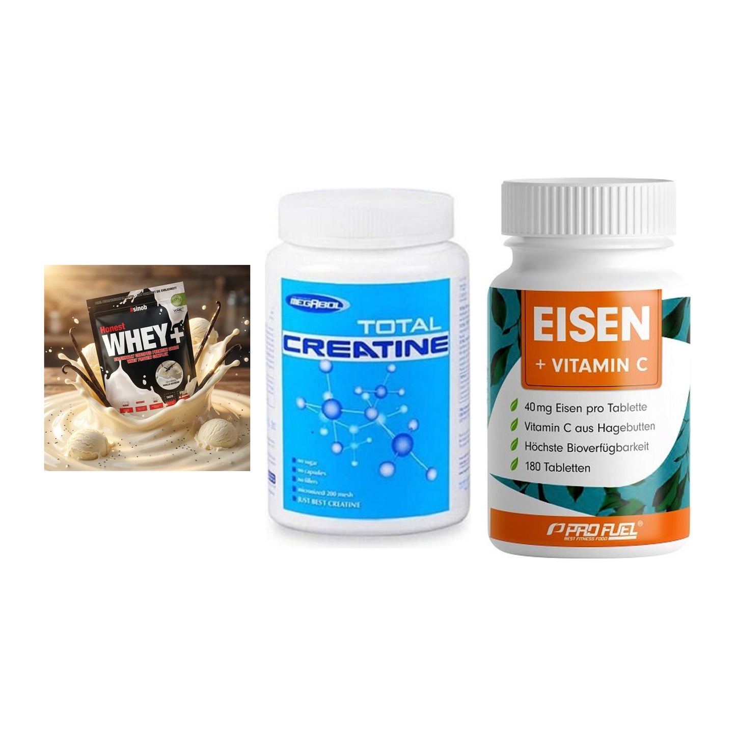 Einsteiger-Set: Sinob Honest + Megabol Total + ProFuel EISEN – alle enthaltenen Artikel