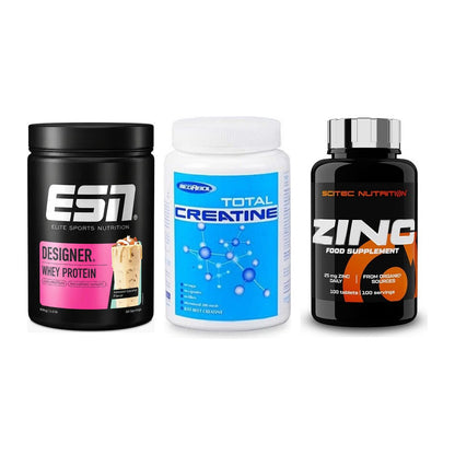 Einsteiger-Set: ESN Designer + Megabol Total + Scitec Zinc – alle enthaltenen Artikel