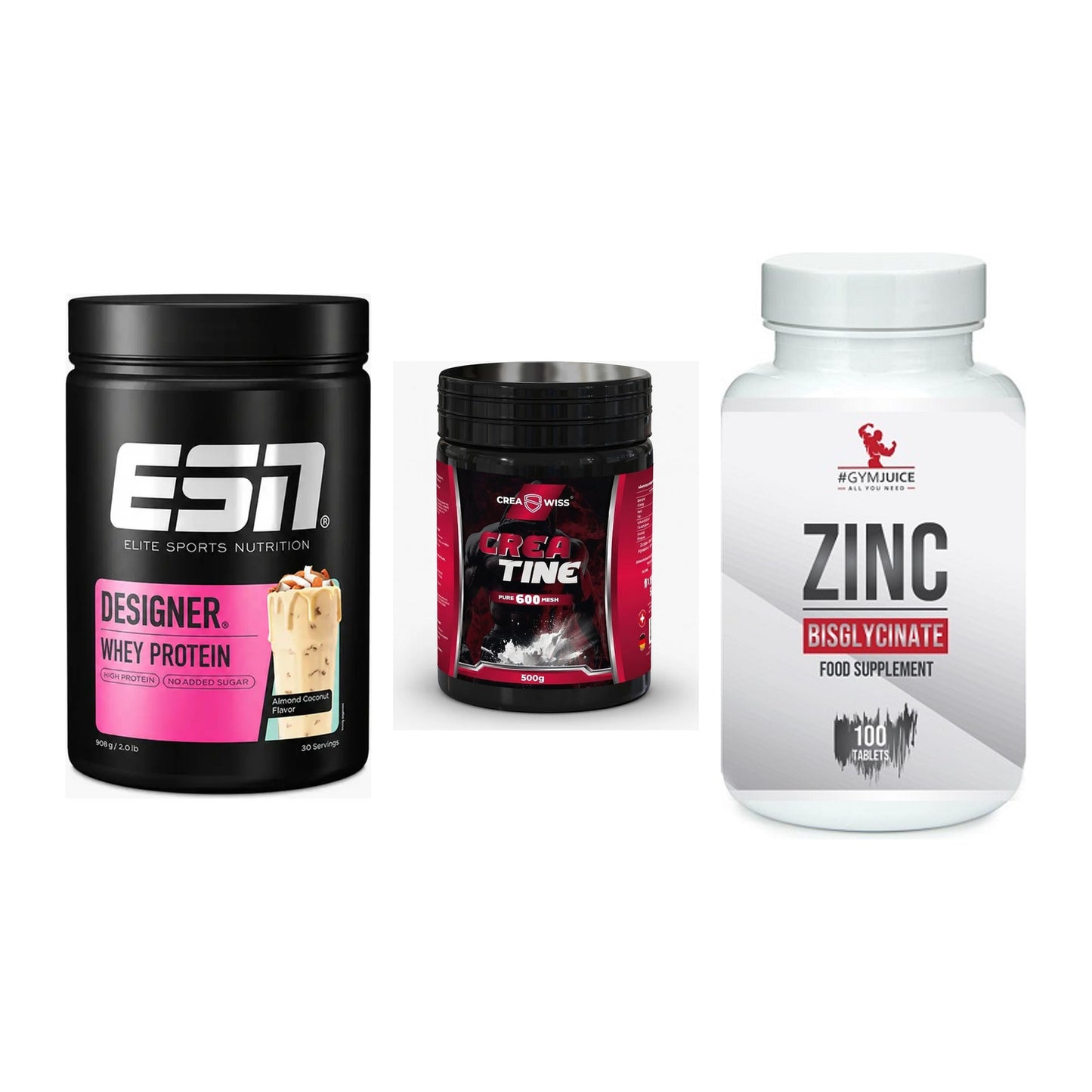 Einsteiger-Set: ESN Designer + CREASWISS + #GYMJUICE ZINC – alle enthaltenen Artikel