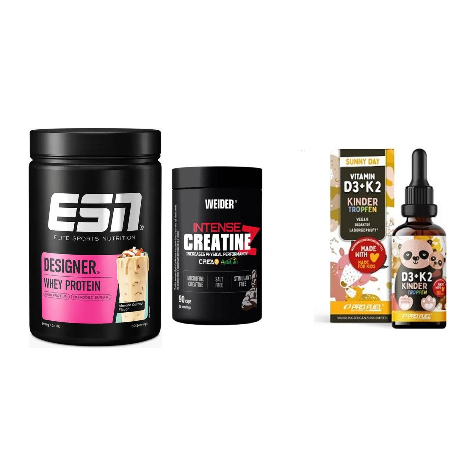 Einsteiger-Set: ESN Designer + Weider Intense + ProFuel VITAMIN – alle enthaltenen Artikel