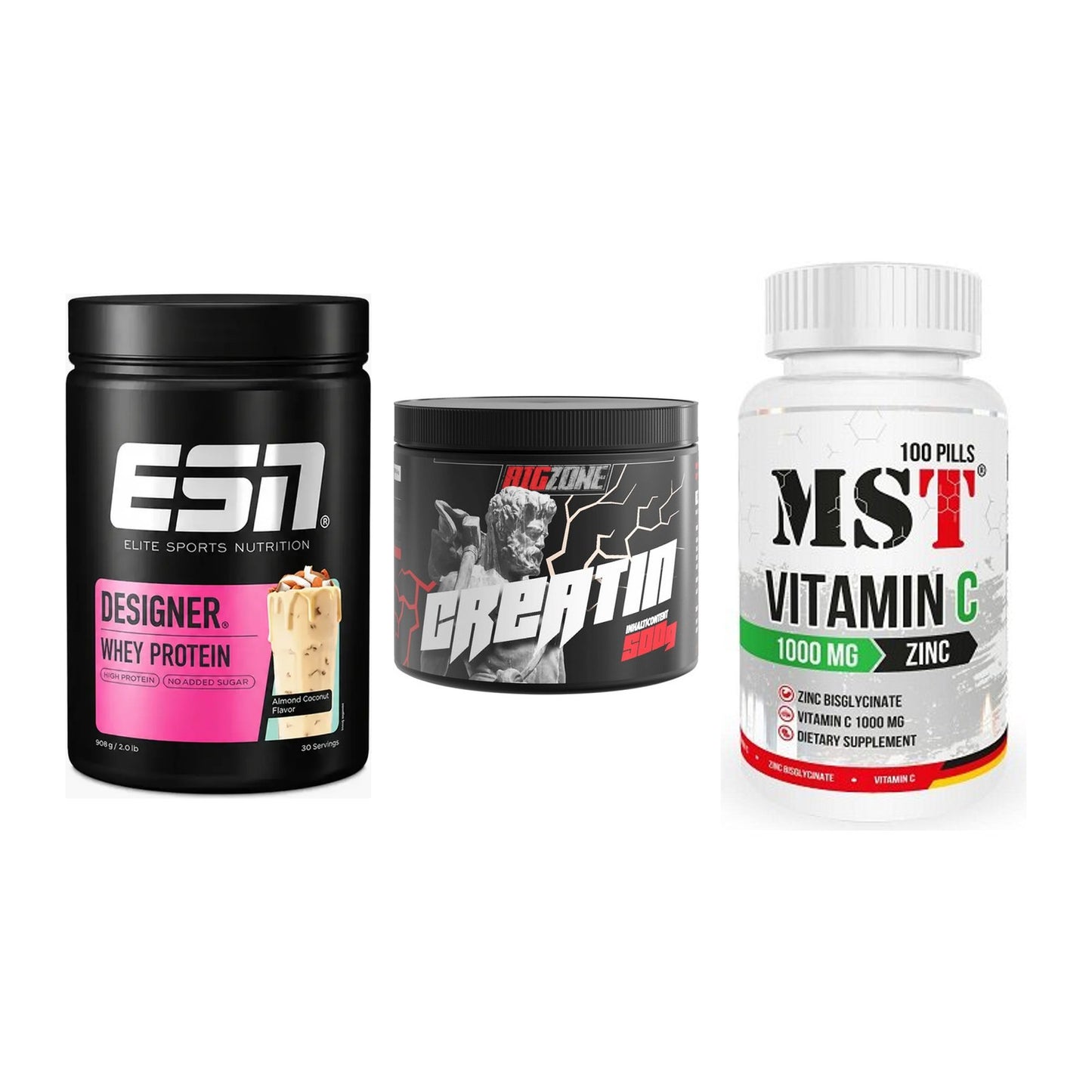 Einsteiger-Set: ESN Designer + Big Zone Creatin + MST Vitamin C – alle enthaltenen Artikel