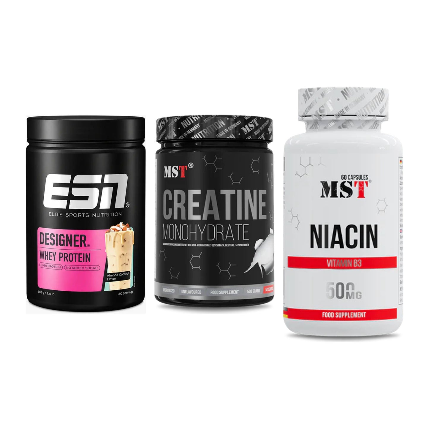 Einsteiger-Set: ESN Designer + MST Creatin + MST Niacin – alle enthaltenen Artikel