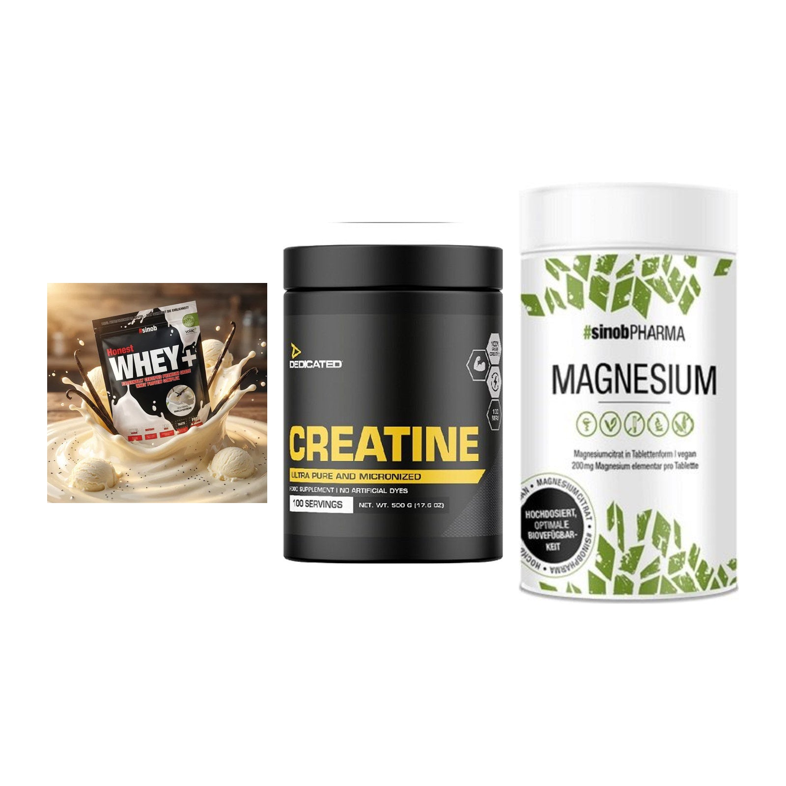 Einsteiger-Set: Sinob Honest + Dedicated + Sinob Magnesium – alle enthaltenen Artikel