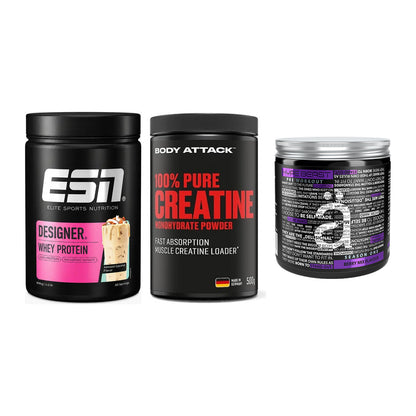 Einsteiger-Set: ESN Designer + Body Attack 100% + Nanosupps Hype – alle enthaltenen Artikel