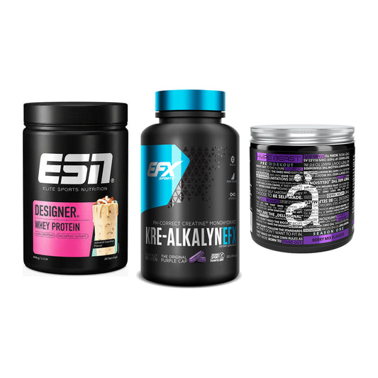 Einsteiger-Set: ESN Designer + EFX Kre-Alkalyn + Nanosupps Hype – alle enthaltenen Artikel