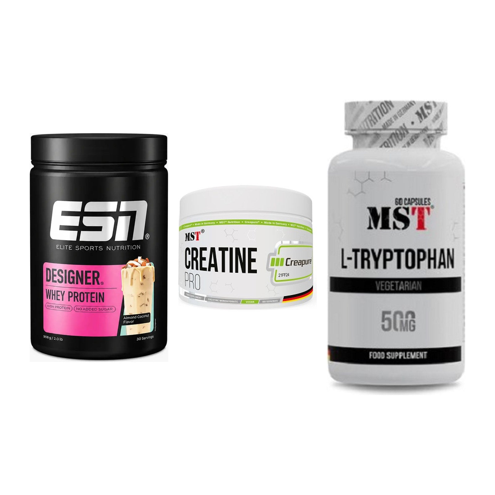 Einsteiger-Set: ESN Designer + MST Creatin Pro + MST Tryptophan – alle enthaltenen Artikel
