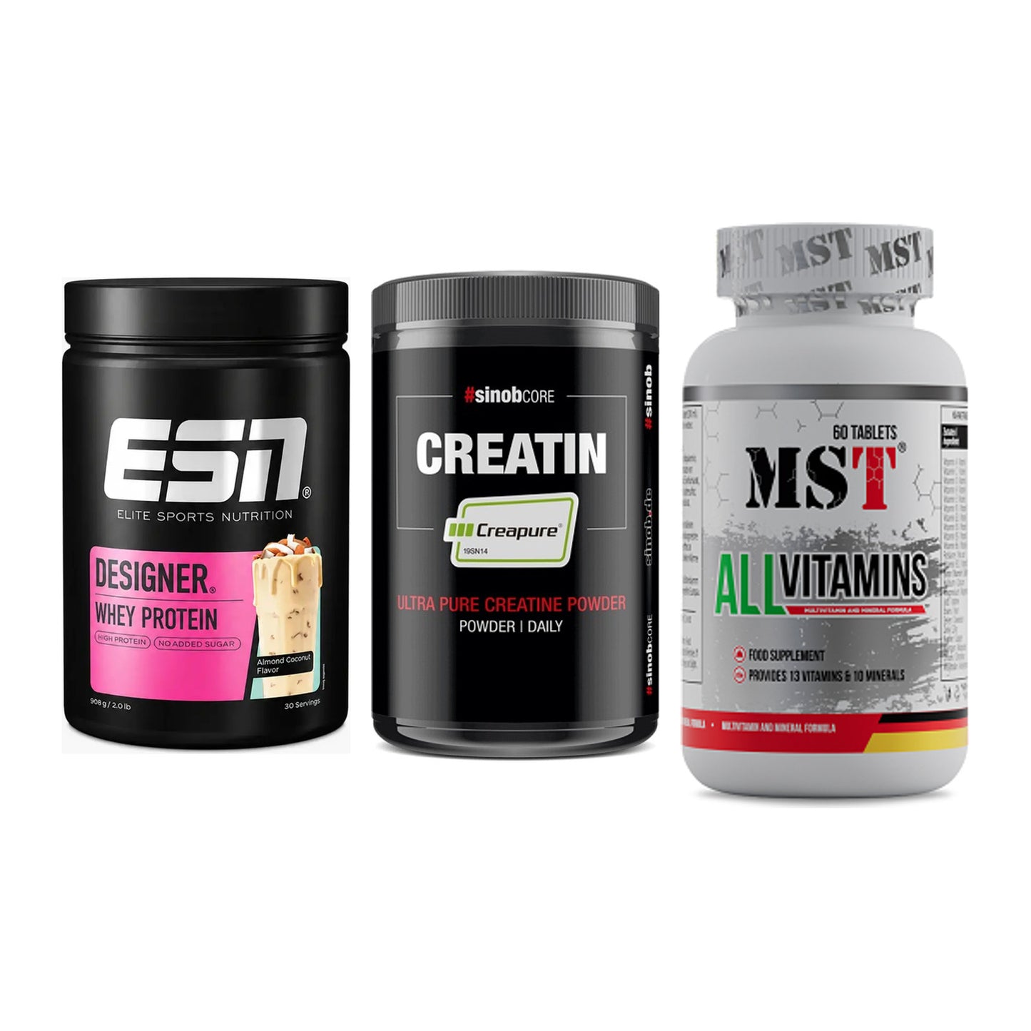 Einsteiger-Set: ESN Designer + Sinob Creatin + MST All Vitamins – alle enthaltenen Artikel
