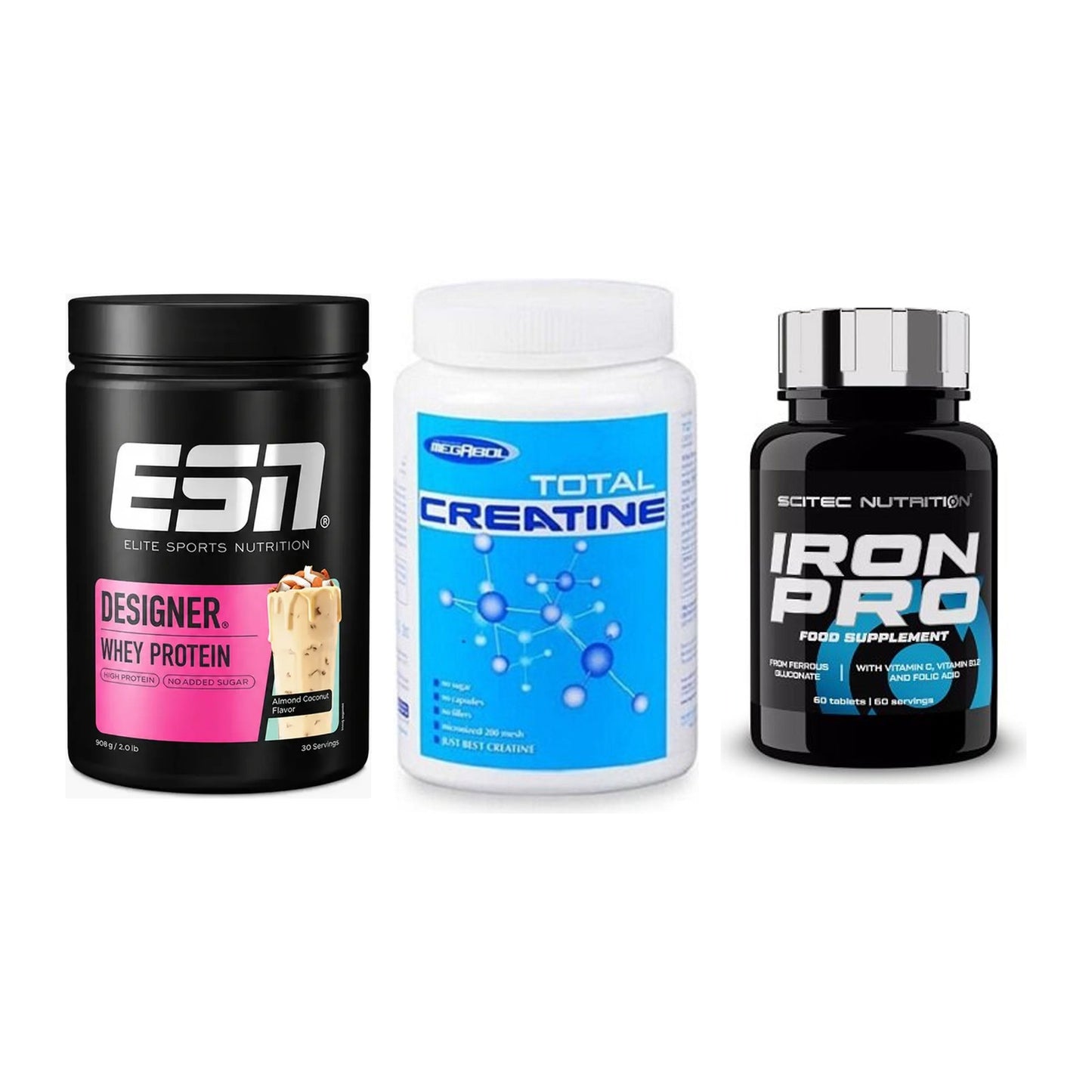 Einsteiger-Set: ESN Designer + Megabol Total + Scitec Iron Pro – alle enthaltenen Artikel