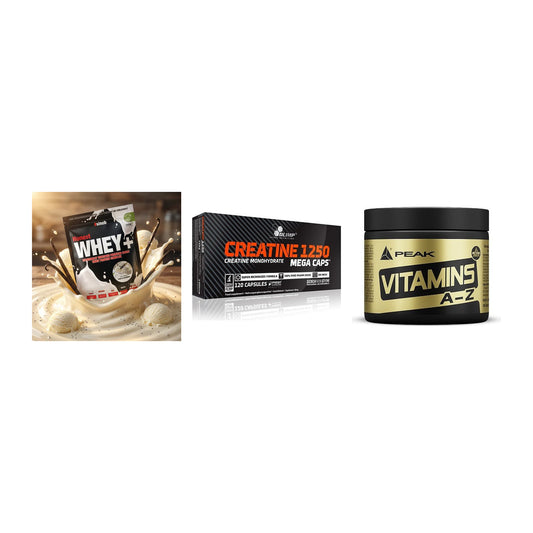 Einsteiger-Set: Sinob Honest + Olimp Creatine + Peak Vitamin A-Z – alle enthaltenen Artikel