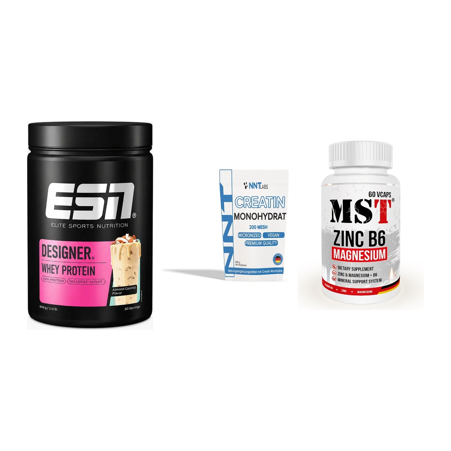 Einsteiger-Set: ESN Designer + NNT Creatin + MST Zinc – alle enthaltenen Artikel