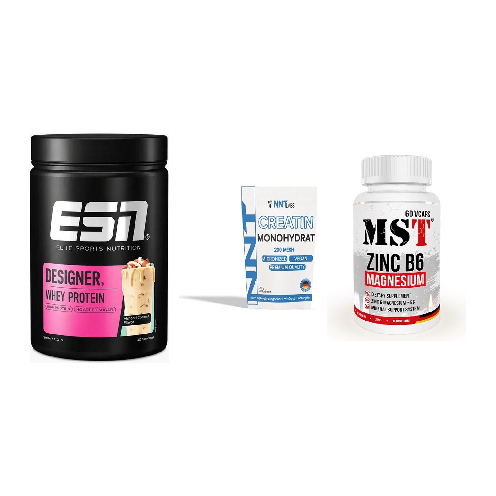 Einsteiger-Set: ESN Designer + NNT Creatin + MST Zinc – alle enthaltenen Artikel