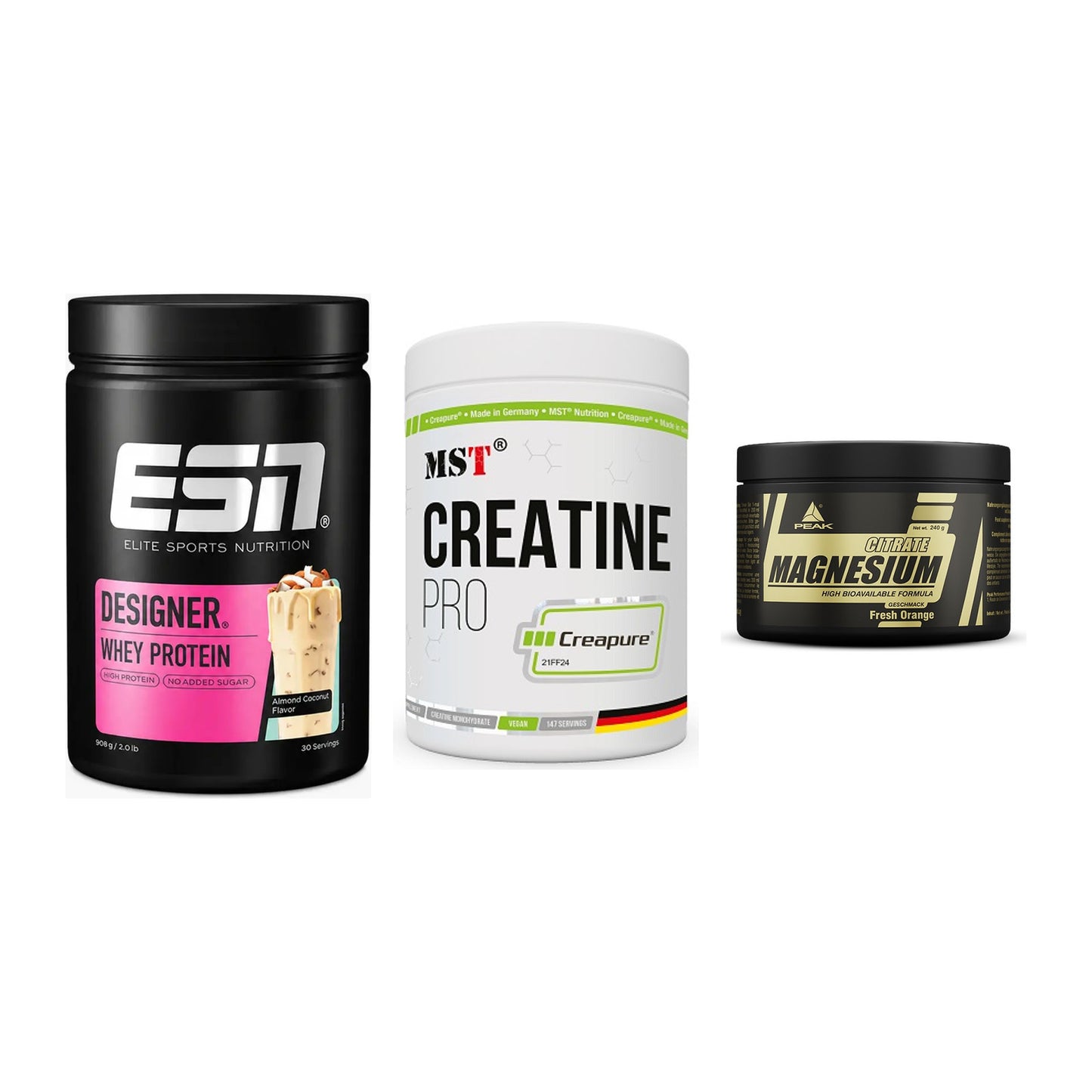 Einsteiger-Set: ESN Designer + MST Creatin Pro + Peak Magnesium – alle enthaltenen Artikel