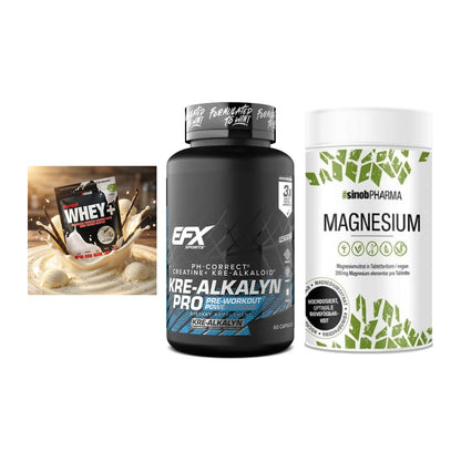 Einsteiger-Set: Sinob Honest + EFX Kre-Alkalyn + Sinob Magnesium – alle enthaltenen Artikel