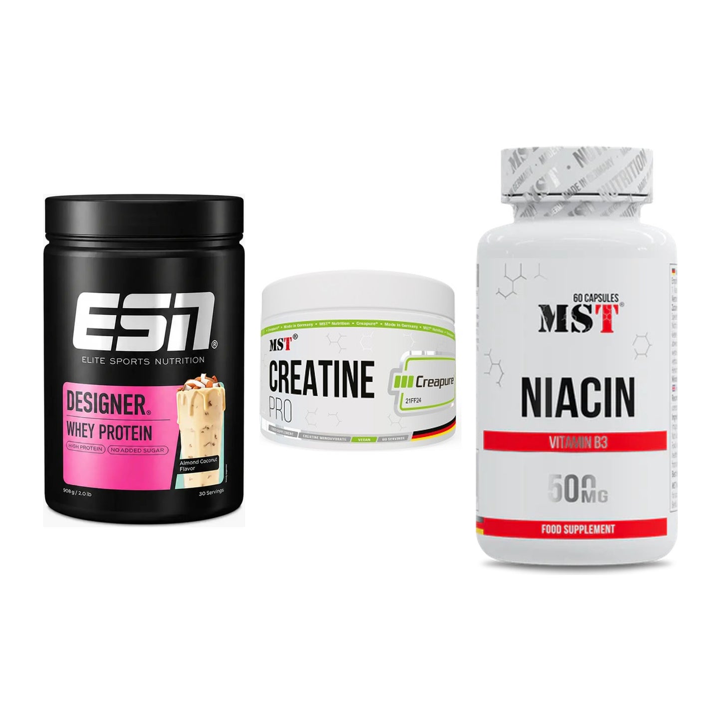 Einsteiger-Set: ESN Designer + MST Creatin Pro + MST Niacin – alle enthaltenen Artikel