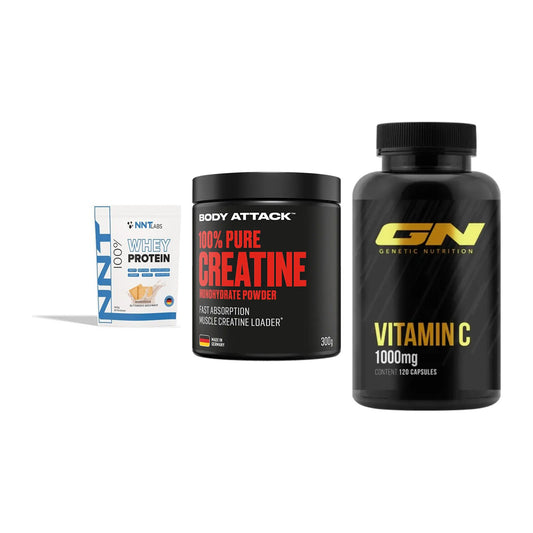 Einsteiger-Set: NNT Whey + Body Attack 100% + GN Vitamin C – alle enthaltenen Artikel